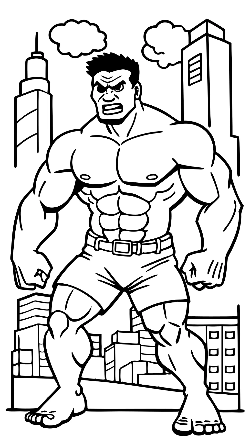 coloriage Hulk à imprimer